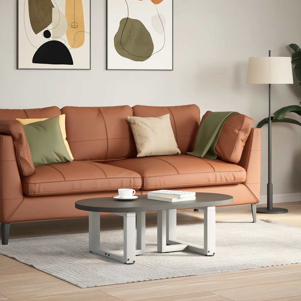 Kafijas galdiņa kājas, T veida, 2 gab., baltas, 40x25x(30-31) cm, tērauds
