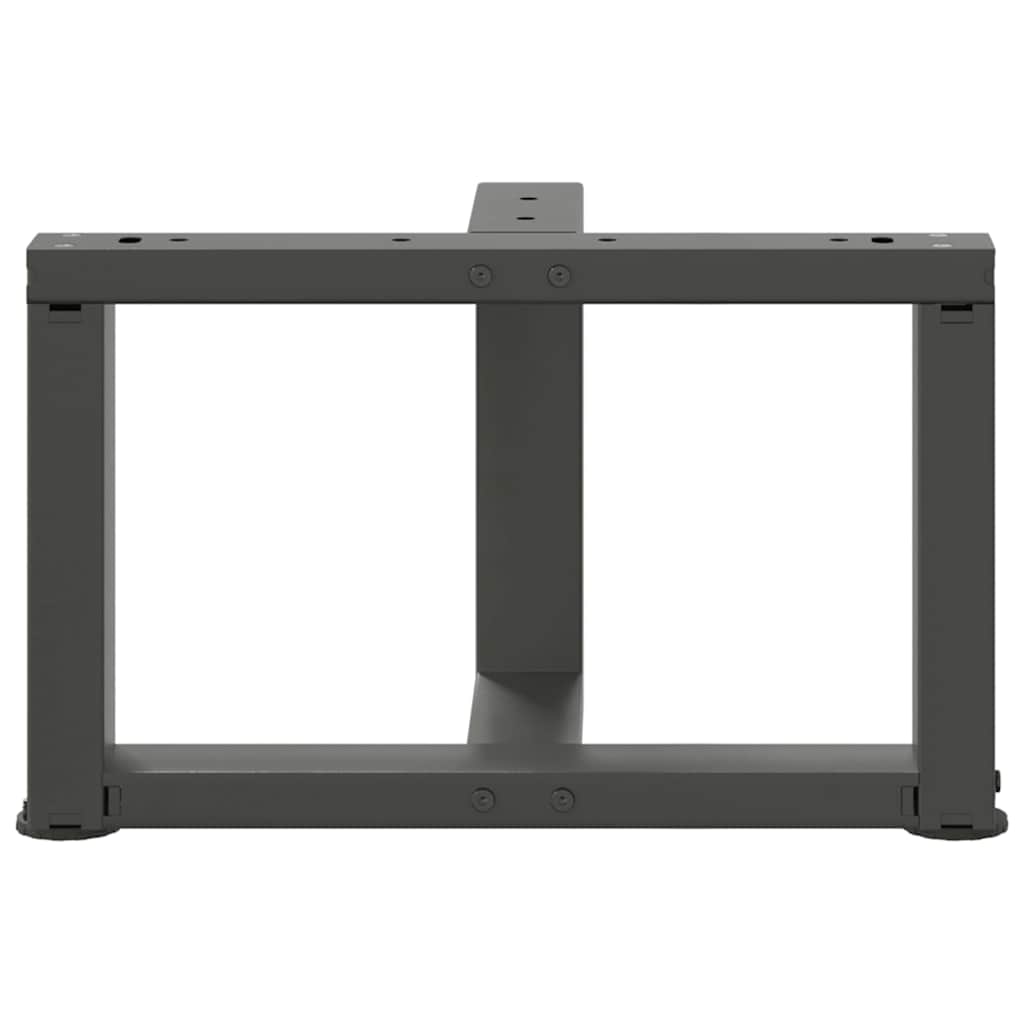 Coffee table legs, T-shaped, 2 pcs., anthracite, 50x25x(30-31) cm, steel