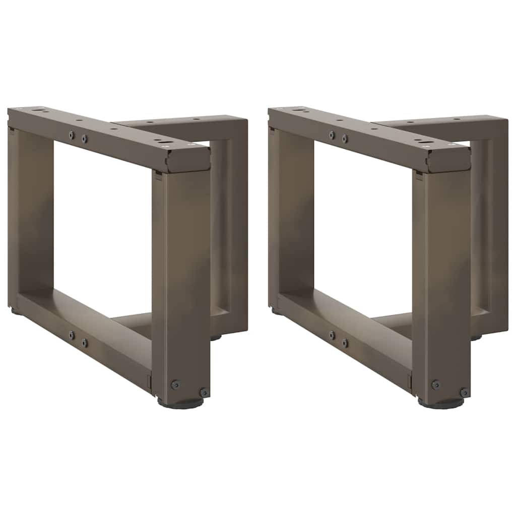 Kavos staliuko kojelės, T formos, 2 vnt., juodos, 50x25x(30-31) cm, plienas