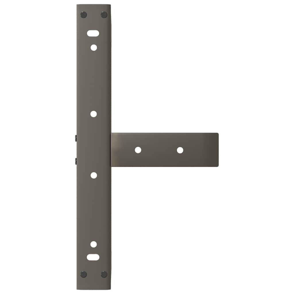 Kavos staliuko kojelės, T formos, 2 vnt., juodos, 50x25x(30-31) cm, plienas