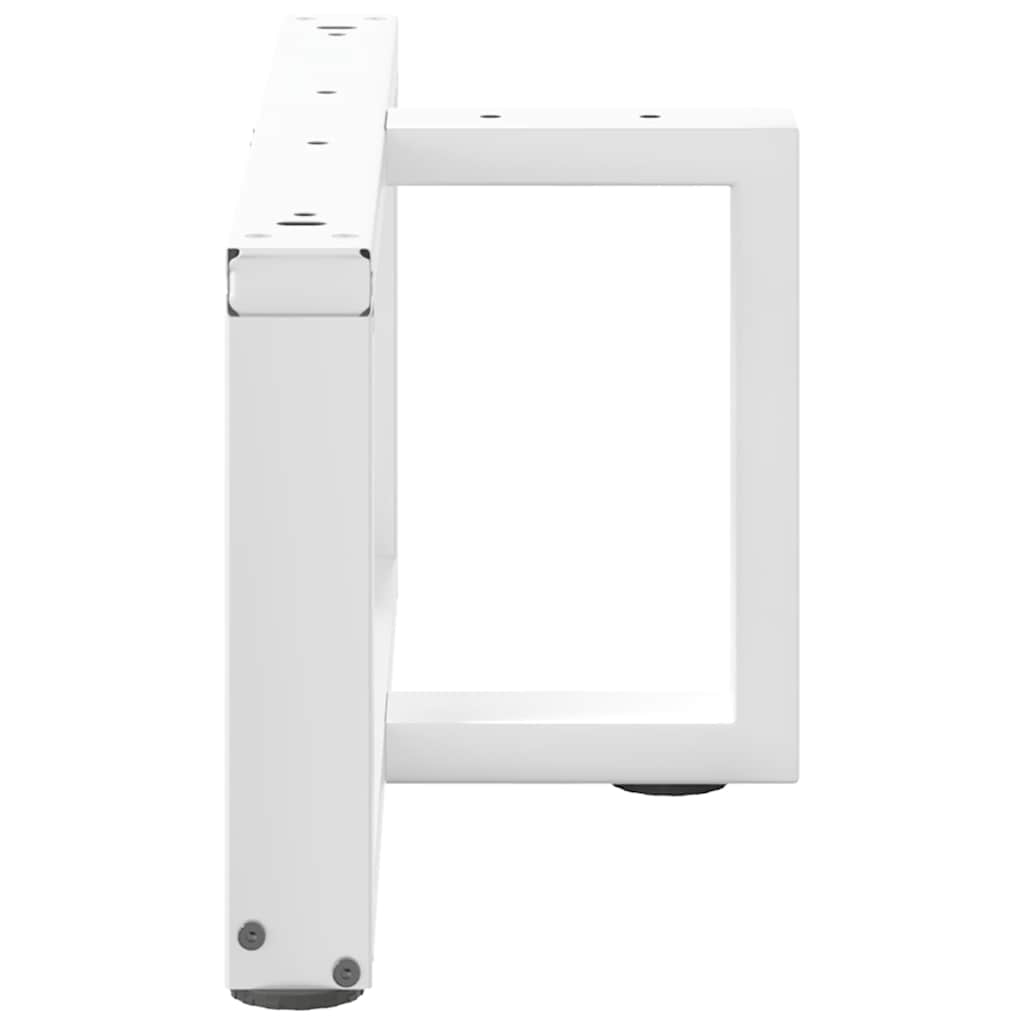 Kavos staliuko kojelės, 2 vnt., baltos, 60x25x(30-31) cm, plienas