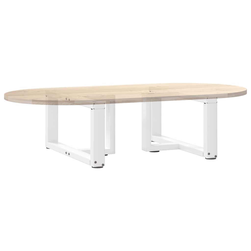 Kavos staliuko kojelės, 2 vnt., baltos, 60x25x(30-31) cm, plienas