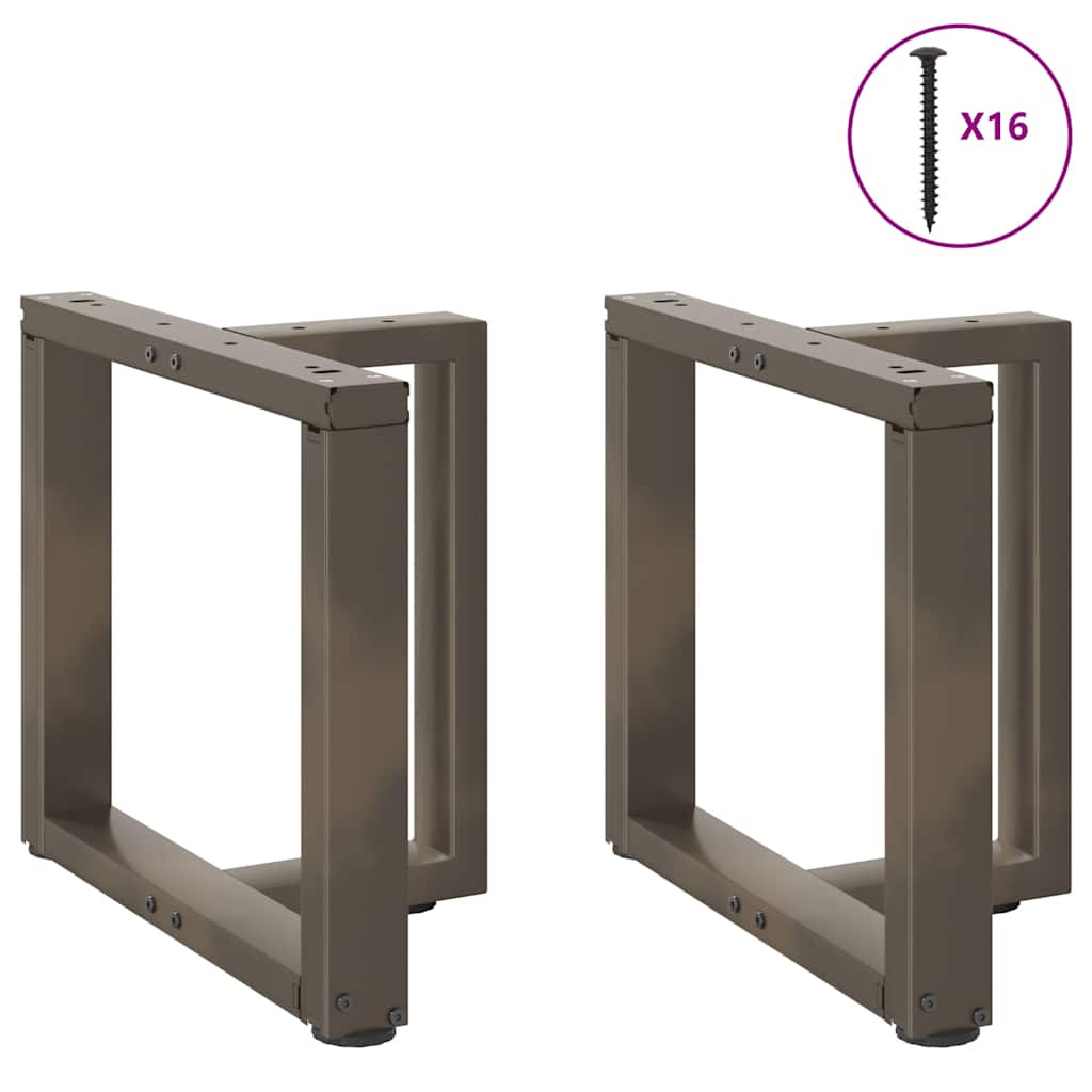 Kavos staliuko kojelės, T formos, 2 vnt., juodos, 50x25x(42-43) cm, plienas