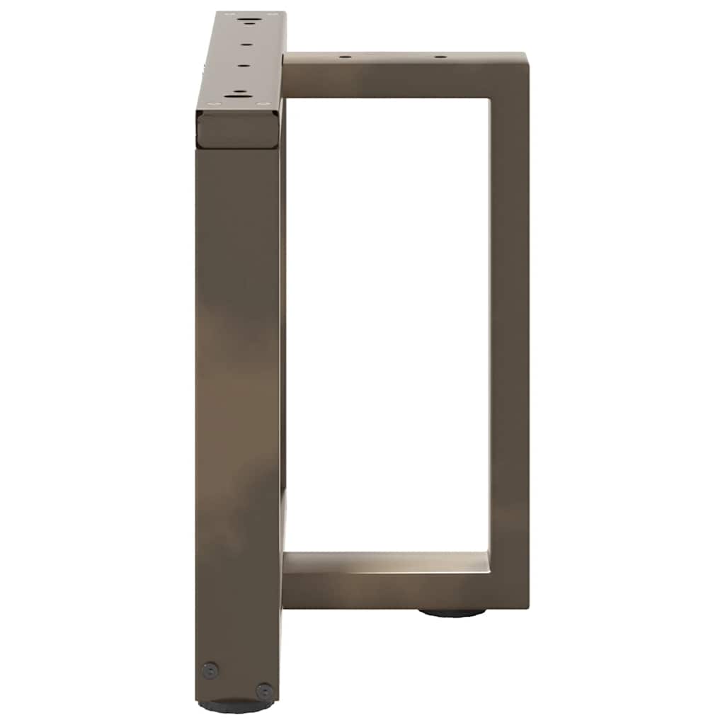Kavos staliuko kojelės, T formos, 2 vnt., juodos, 50x25x(42-43) cm, plienas