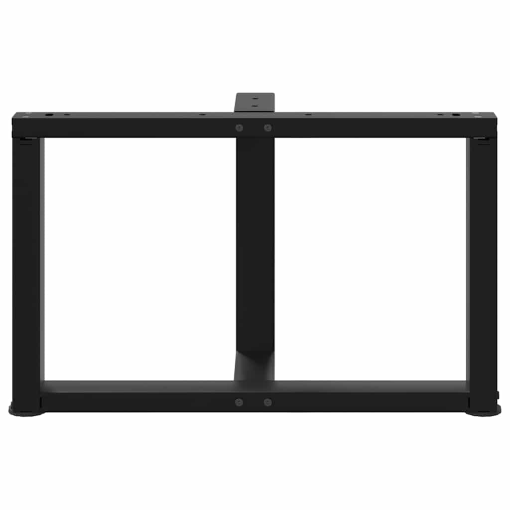 Kavos staliuko kojelės, 2 vnt., juodos, 60x25x(42-43) cm, plienas