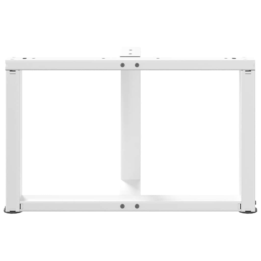 Kavos staliuko kojelės, 2 vnt., baltos, 60x25x(42-43) cm, plienas