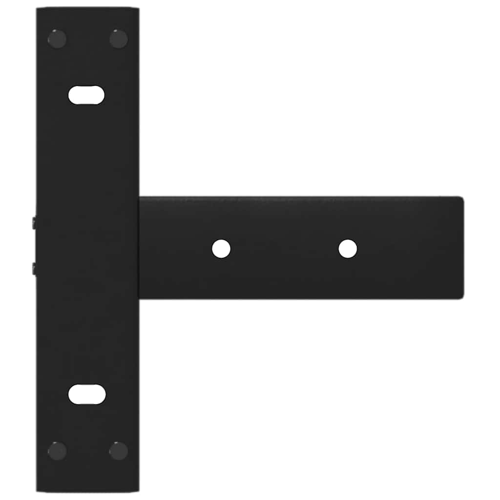 Konsolinio staliuko kojelės, T formos, 2 vnt., juodos, 25x28x(72-73) cm, plienas