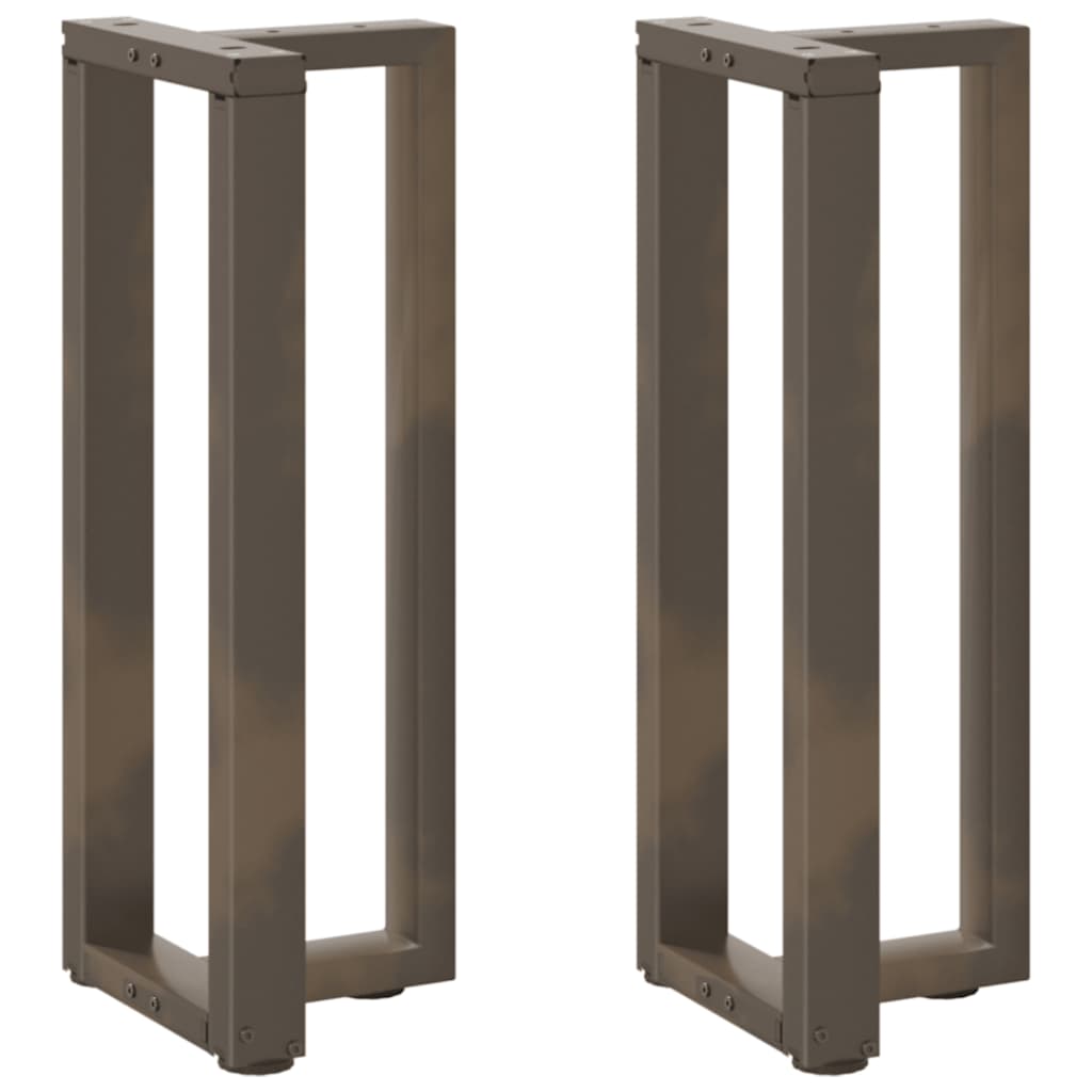 Konsolinio staliuko kojelės, T formos, 2 vnt., juodos, 25x28x(72-73) cm, plienas