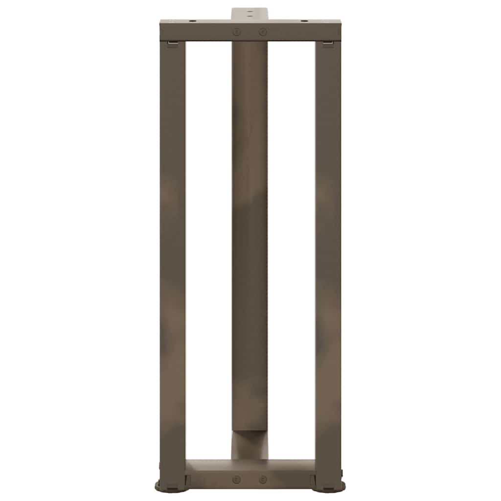 Konsolinio staliuko kojelės, T formos, 2 vnt., juodos, 25x28x(72-73) cm, plienas
