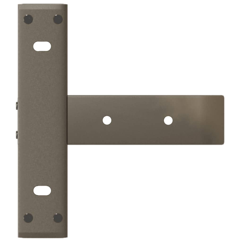 Konsolinio staliuko kojelės, T formos, 2 vnt., juodos, 25x28x(72-73) cm, plienas