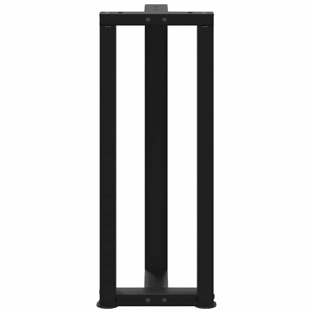 Konsoles galda kājas, T-veida, 2 gab., melnas, 38x25x(72-73) cm, tērauds