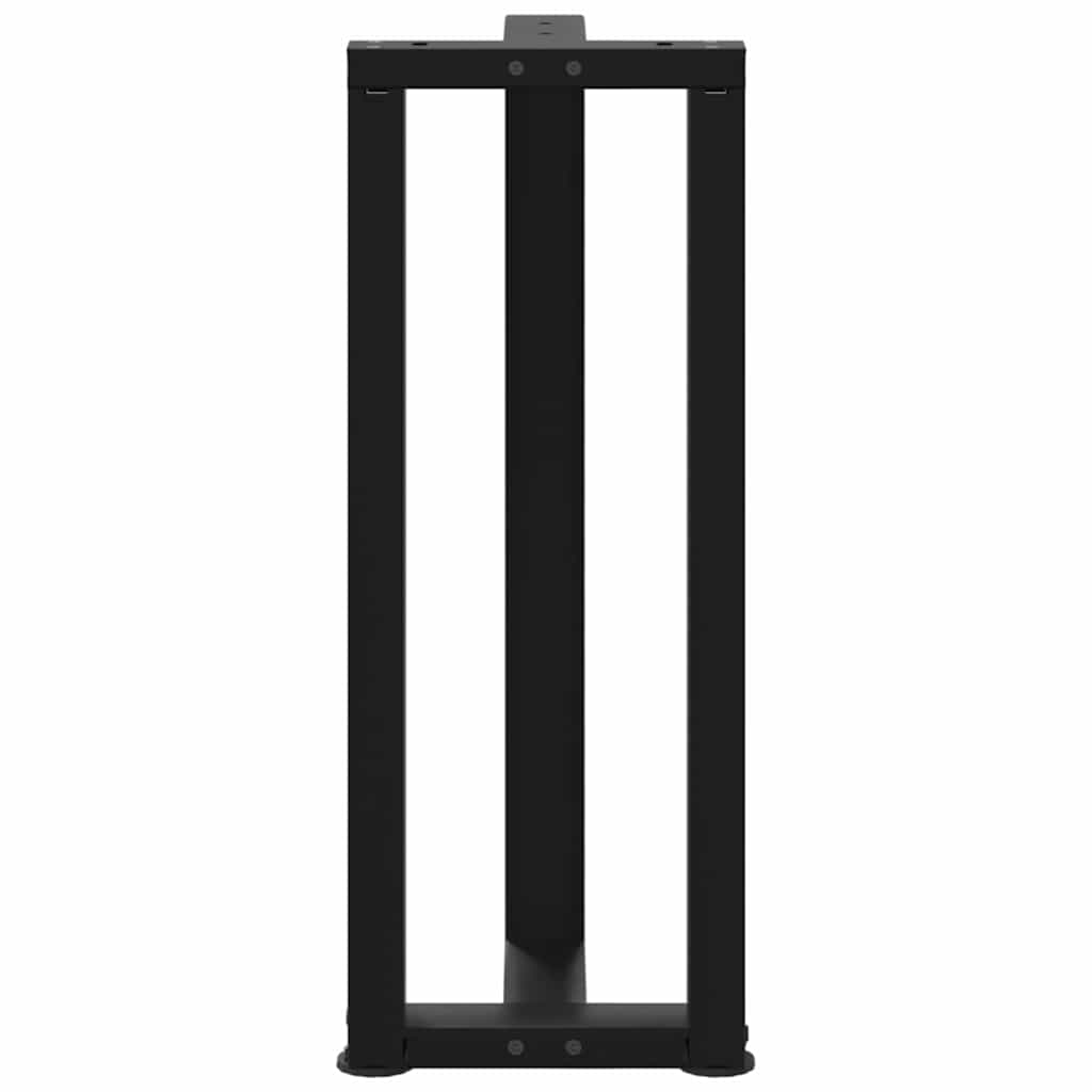 Konsoles galda kājas, T-veida, 2 gab., melnas, 38x25x(72-73) cm, tērauds