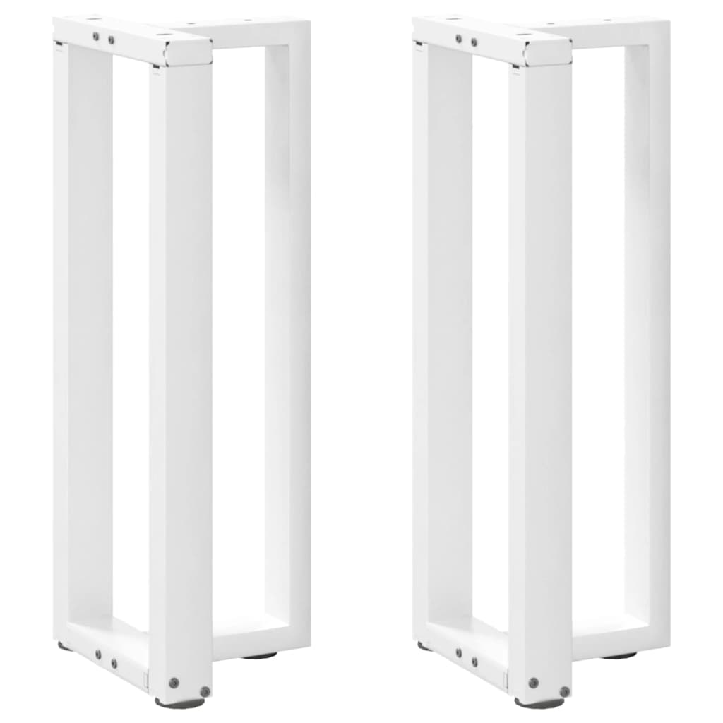 Console table legs, T-shaped, 2 pcs., white, 38x25x(72-73) cm, steel