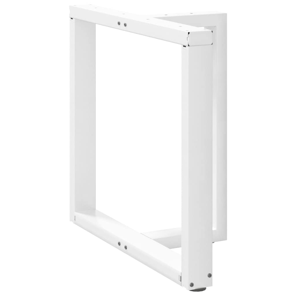 Valgomojo stalo kojelės, 2 vnt., baltos, 80x35x(72-73) cm, plienas, T formos