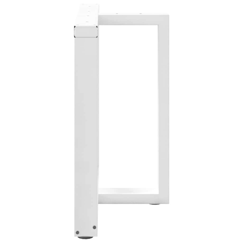 Valgomojo stalo kojelės, 2 vnt., baltos, 80x35x(72-73) cm, plienas, T formos