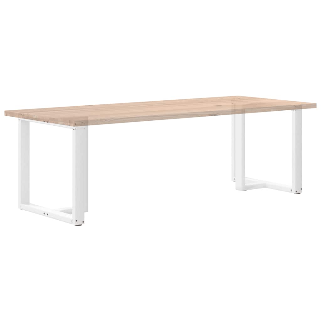 Valgomojo stalo kojelės, 2 vnt., baltos, 80x35x(72-73) cm, plienas, T formos