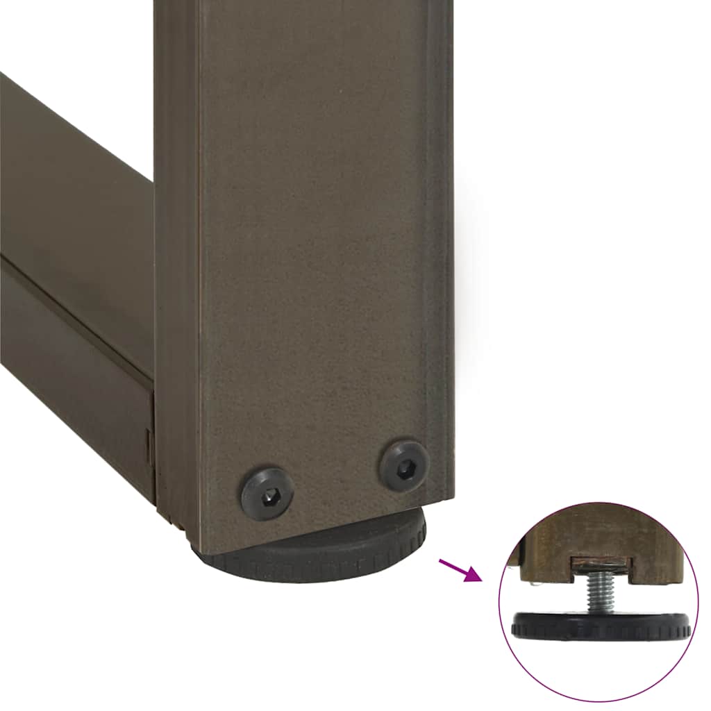 Valgomojo stalo kojelės, X formos, 2 vnt., 100x35x(72-73)cm