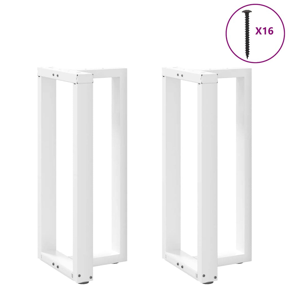 Bar Table Legs, T-shaped, 2 pcs, white, 40x35x(90-91) cm, steel