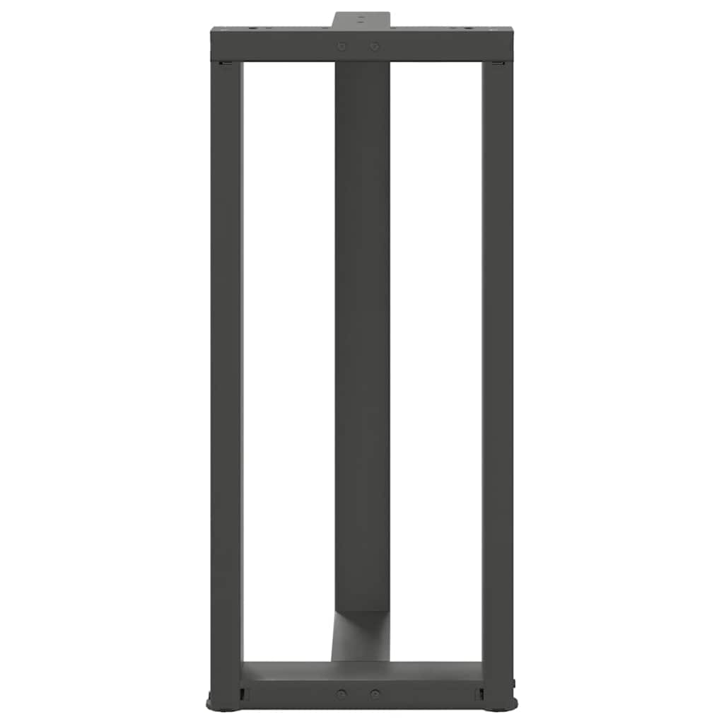 Baro stalo kojos, T formos, 2 vnt., antracito spalvos, 40x35x(90-91) cm, plienas