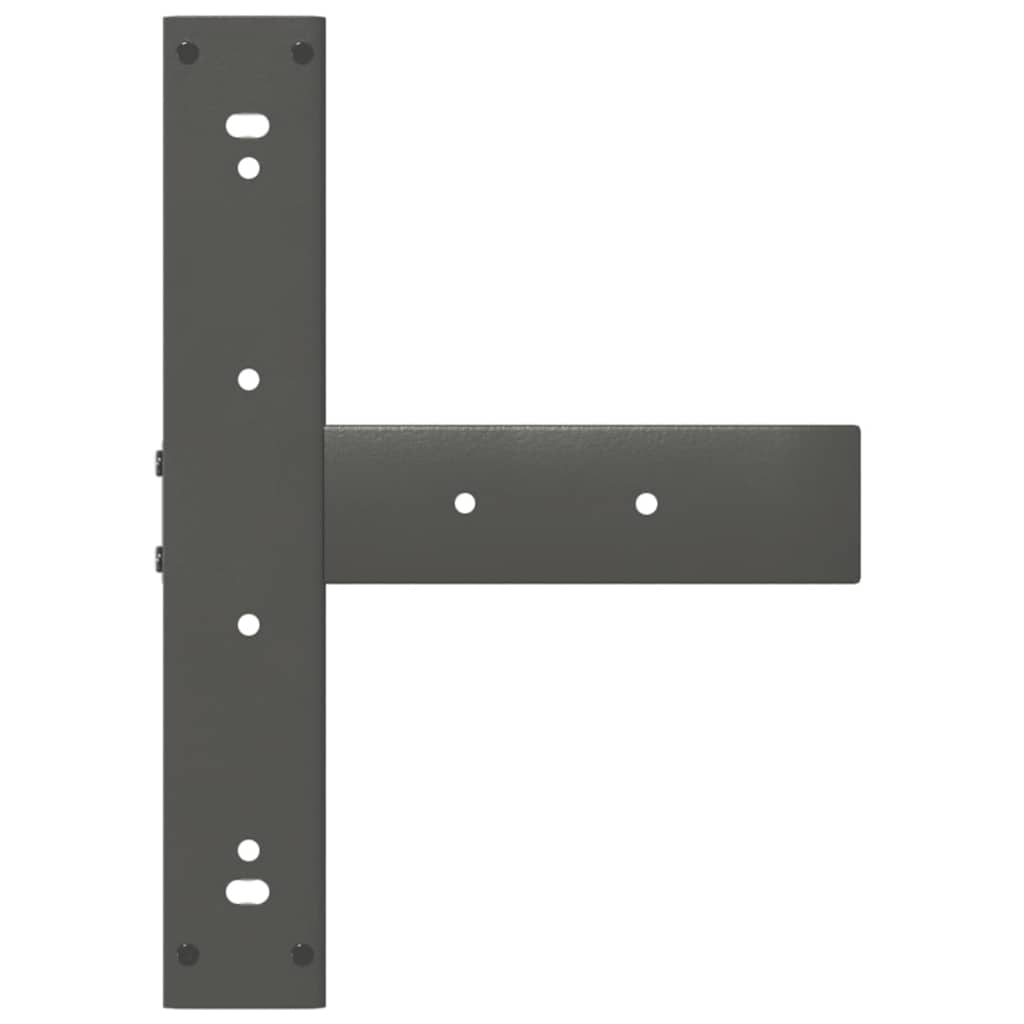 Baro stalo kojos, T formos, 2 vnt., antracito spalvos, 40x35x(90-91) cm, plienas