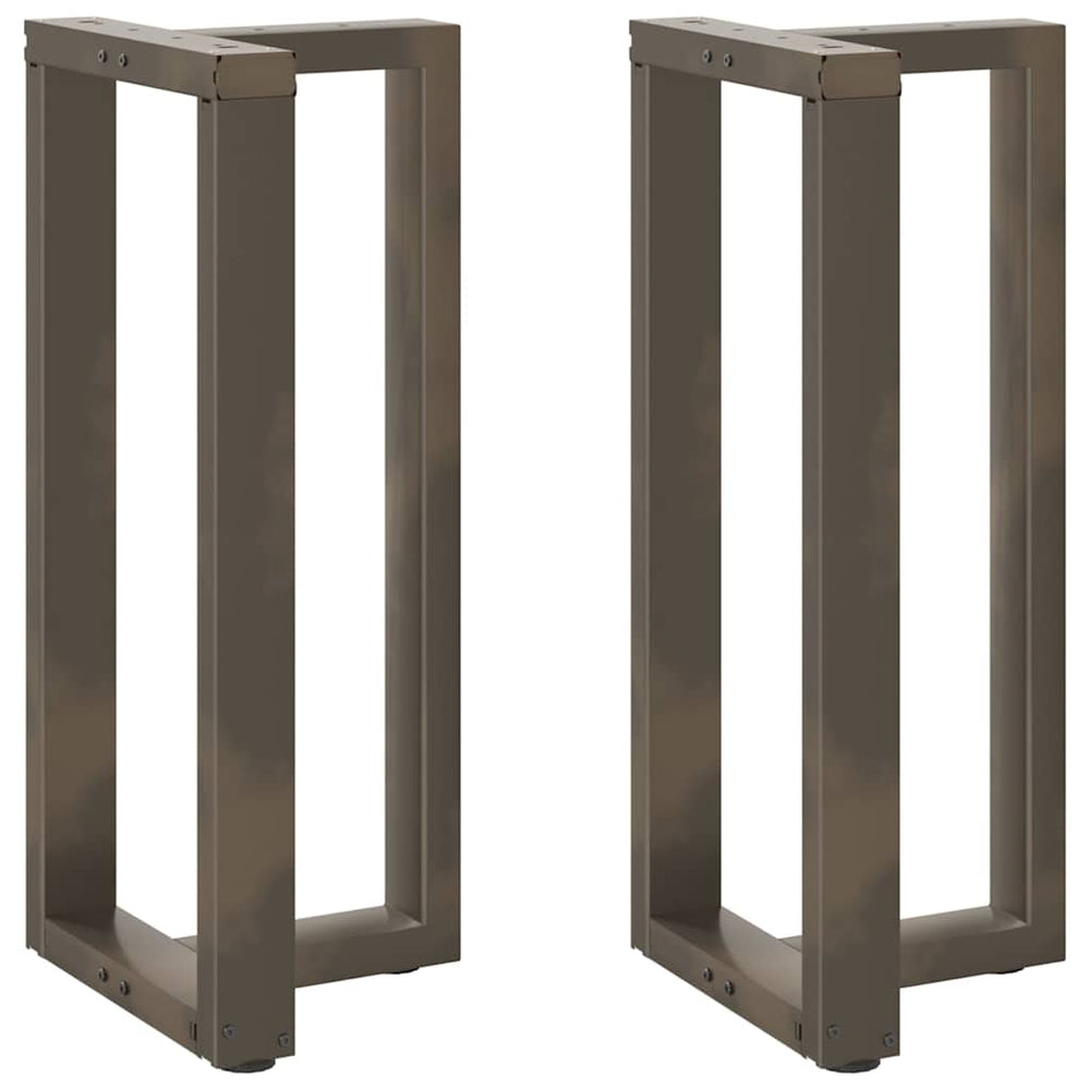 Bar table legs, T-shaped, 2 pcs, black, 40x35x(90-91) cm, steel