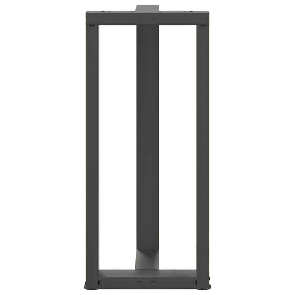 Baro stalo kojos, T formos, 2 vnt., antracito spalvos, 50x35x(90-91) cm, plienas