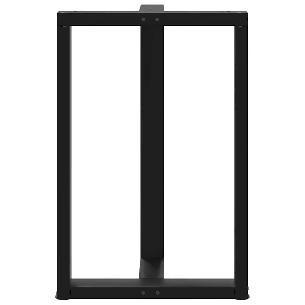 Baro stalo kojos, T formos, 2 vnt., juodos, 60x35x(90-91) cm, plienas