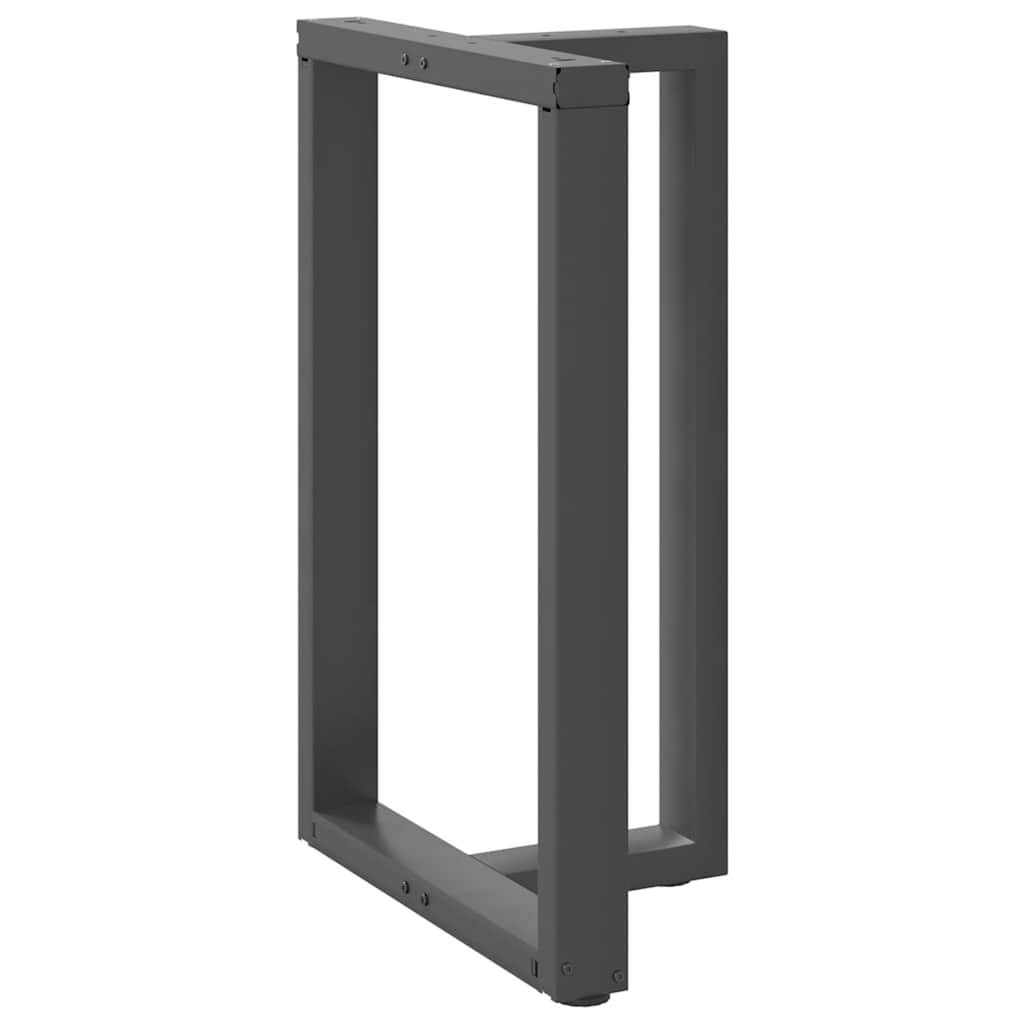 Bar table legs, T-shaped, 2 pcs., anthracite, 60x35x(90-91) cm, steel