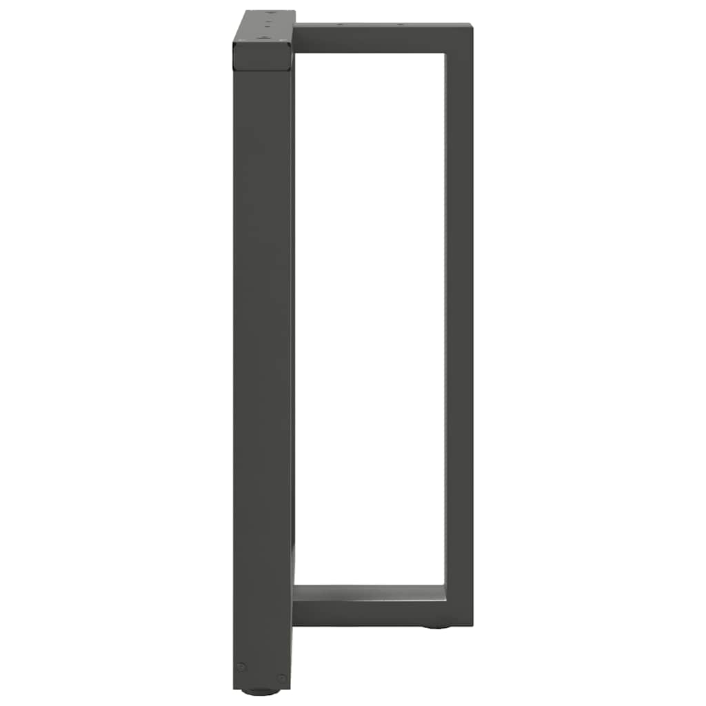 Bar table legs, T-shaped, 2 pcs., anthracite, 60x35x(90-91) cm, steel