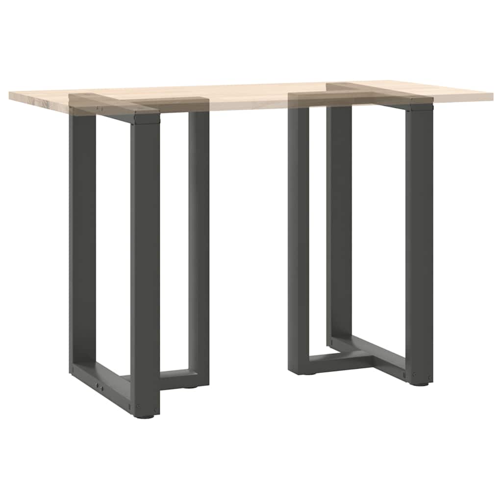 Bar table legs, T-shaped, 2 pcs., anthracite, 60x35x(90-91) cm, steel
