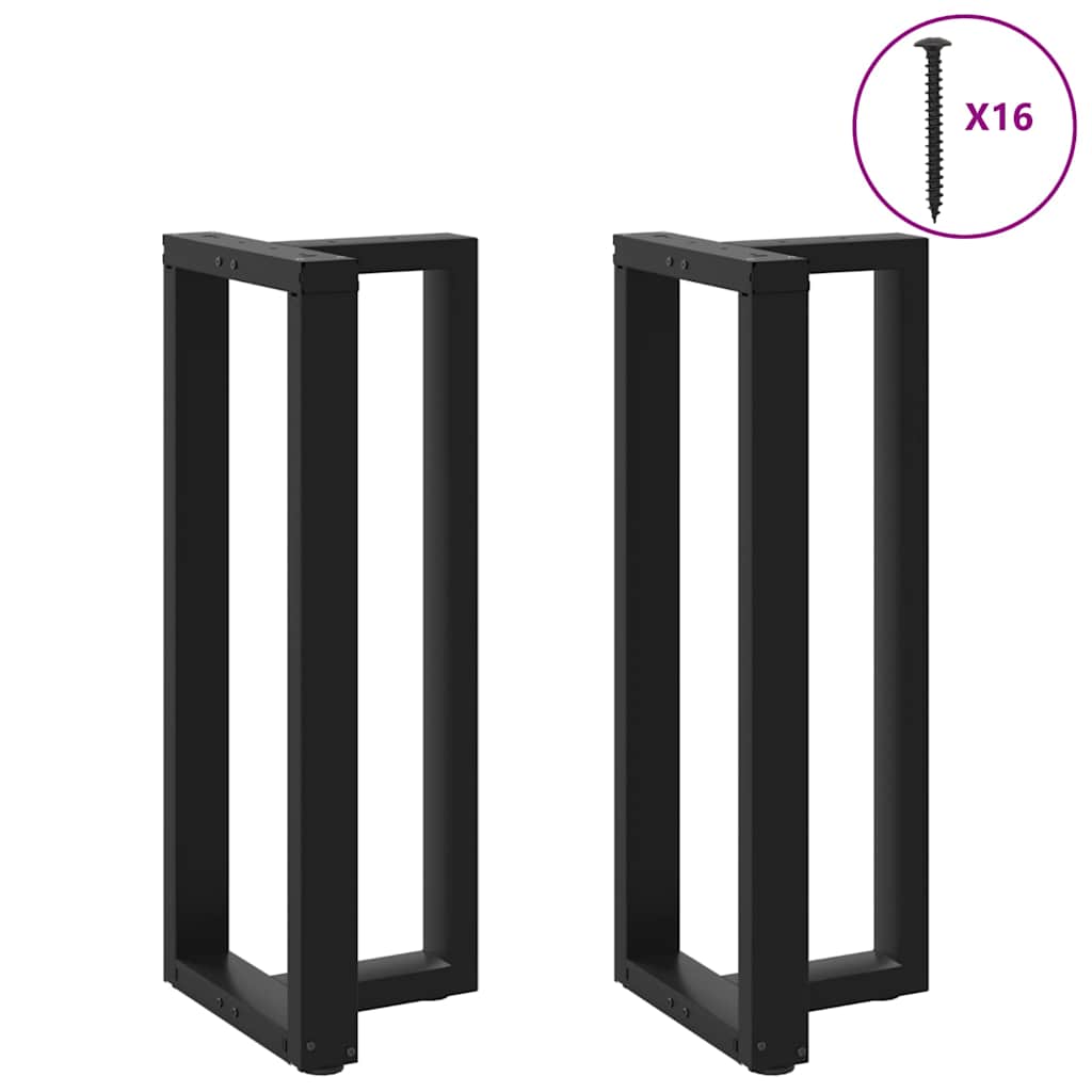 Baro stalo kojos, T formos, 2 vnt., juodos, 40x35x(100-101) cm, plienas