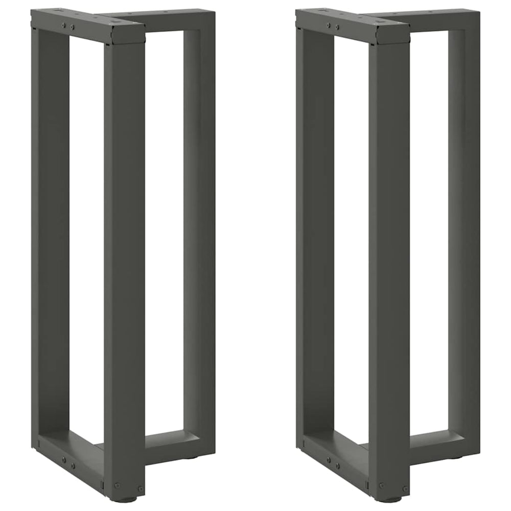 Bar table legs, T-shaped, 2 pcs., anthracite, 40x35x(100-101) cm, steel
