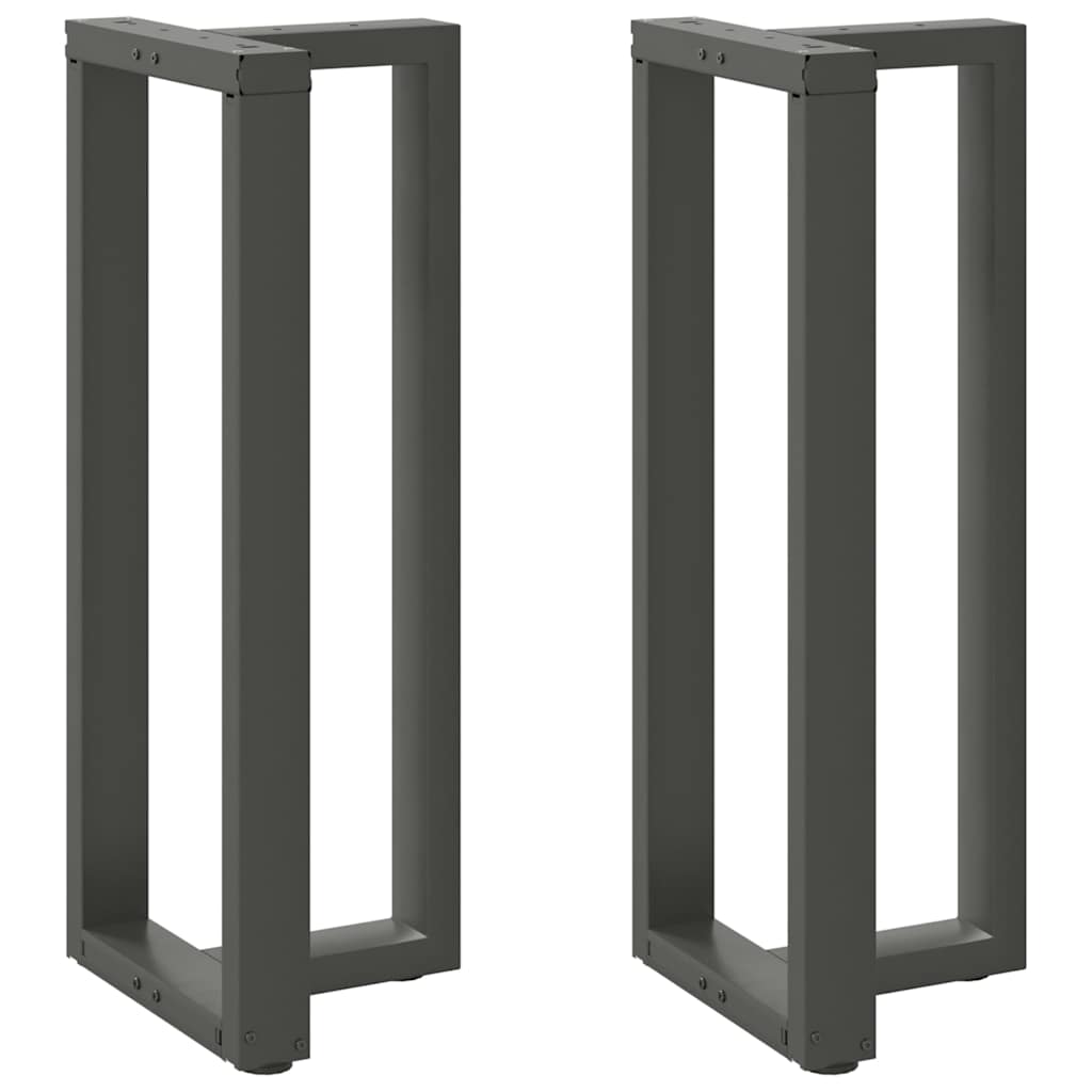 Baro stalo kojos, T formos, 2 vnt., antracito spalvos, 40x35x(100-101) cm, plienas