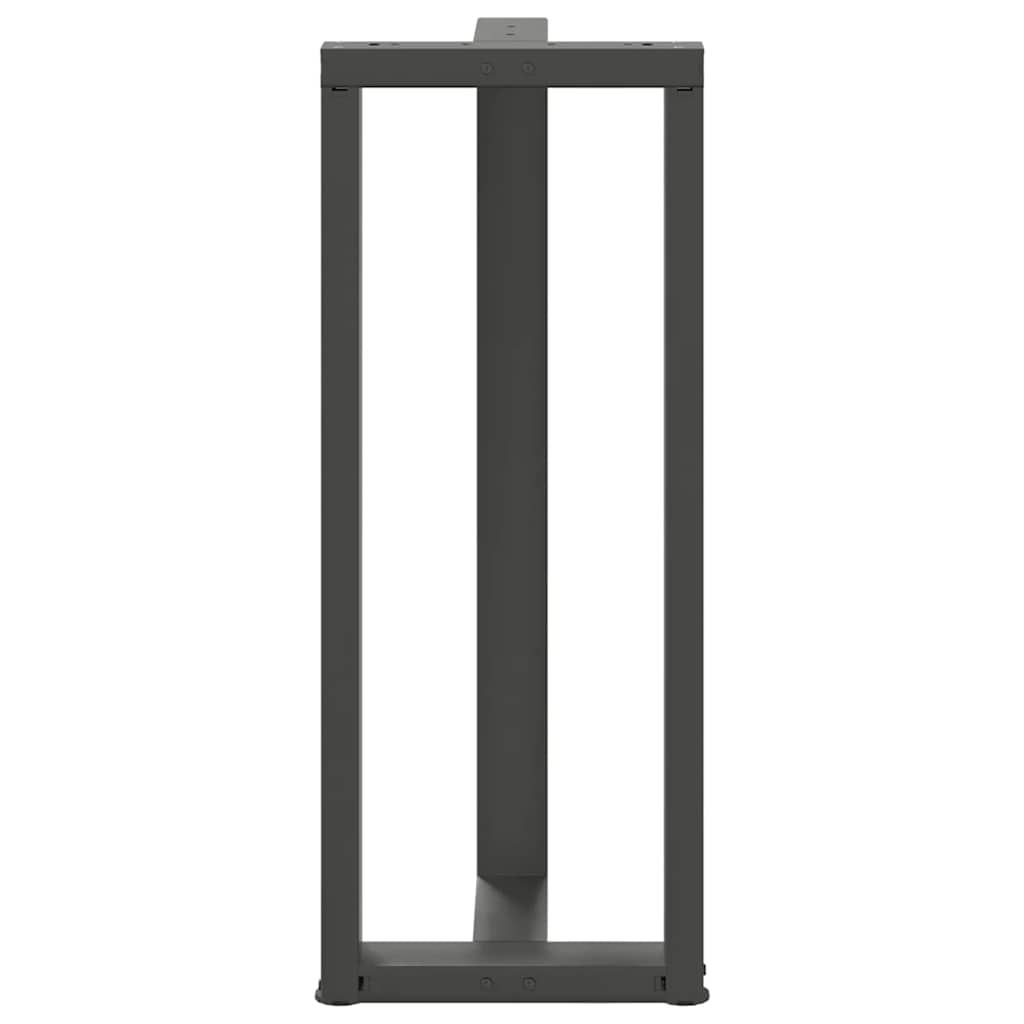 Baro stalo kojos, T formos, 2 vnt., antracito spalvos, 40x35x(100-101) cm, plienas