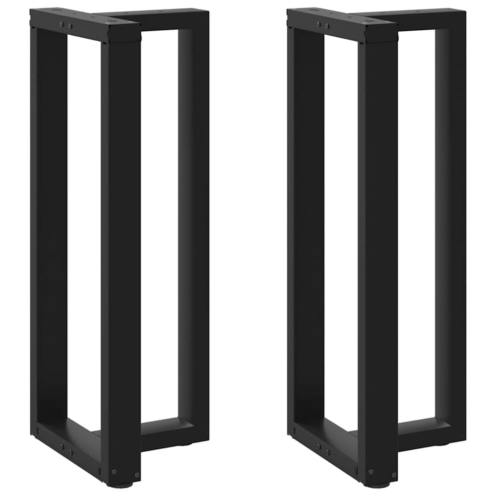 Bar table legs, T-shaped, 2 pcs, black, 50x35x(100-101) cm, steel