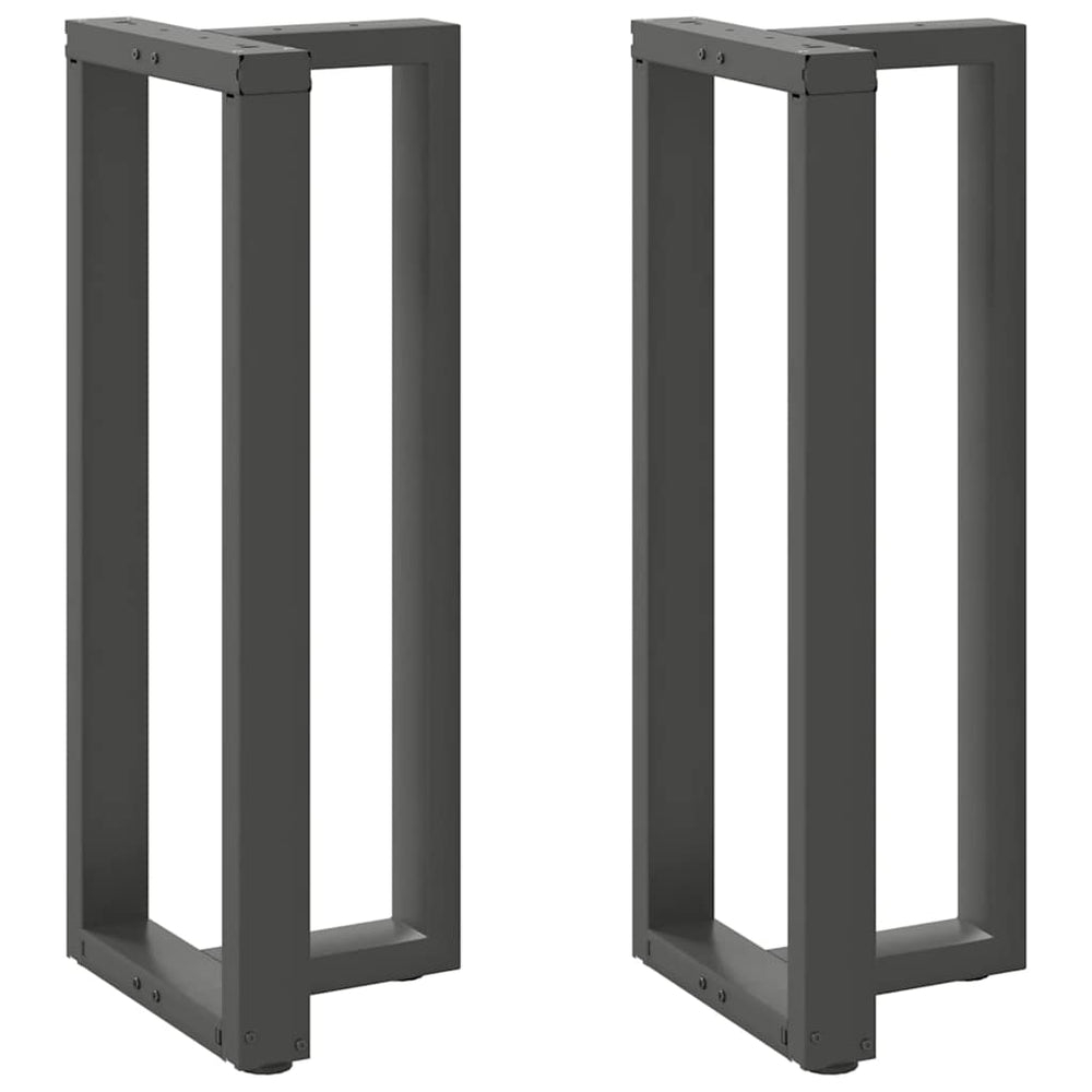 Bar table legs, T-shaped, 2 pcs., anthracite, 50x35x(100-101) cm, steel
