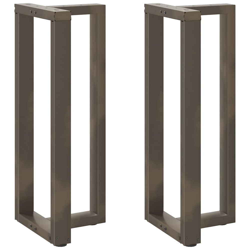 Bar table legs, T-shaped, 2 pcs, black, 50x35x(100-101) cm, steel