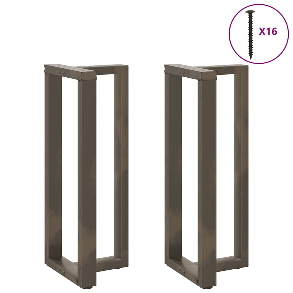 Bar table legs, T-shaped, 2 pcs, black, 50x35x(100-101) cm, steel