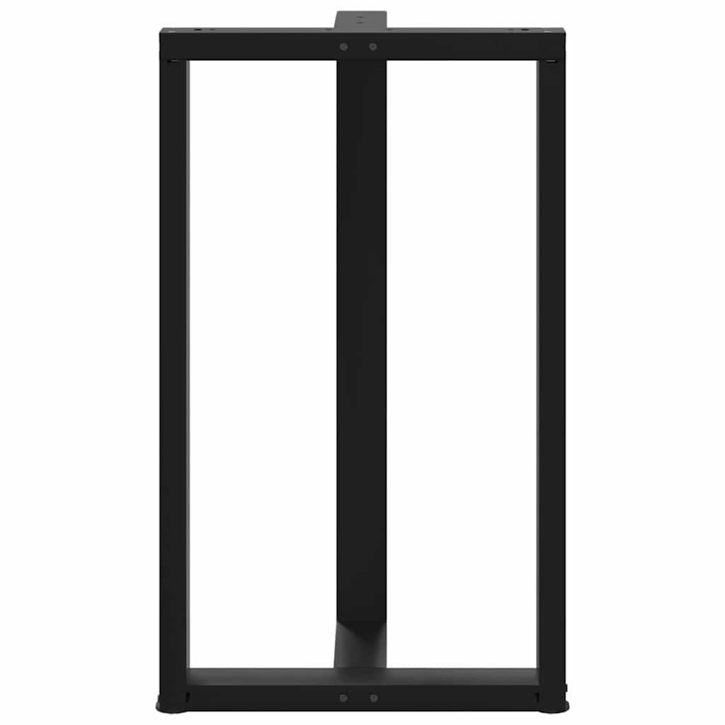 Baro stalo kojos, T formos, 2 vnt., juodos, 60x35x(100-101) cm, plienas