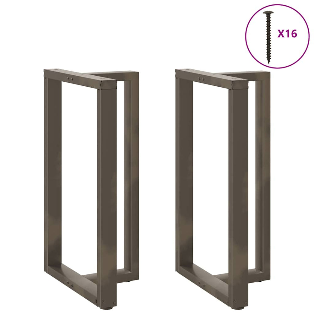 Bar Table Legs, T-shaped, 2 pcs., black, 60x35x(100-101) cm, steel