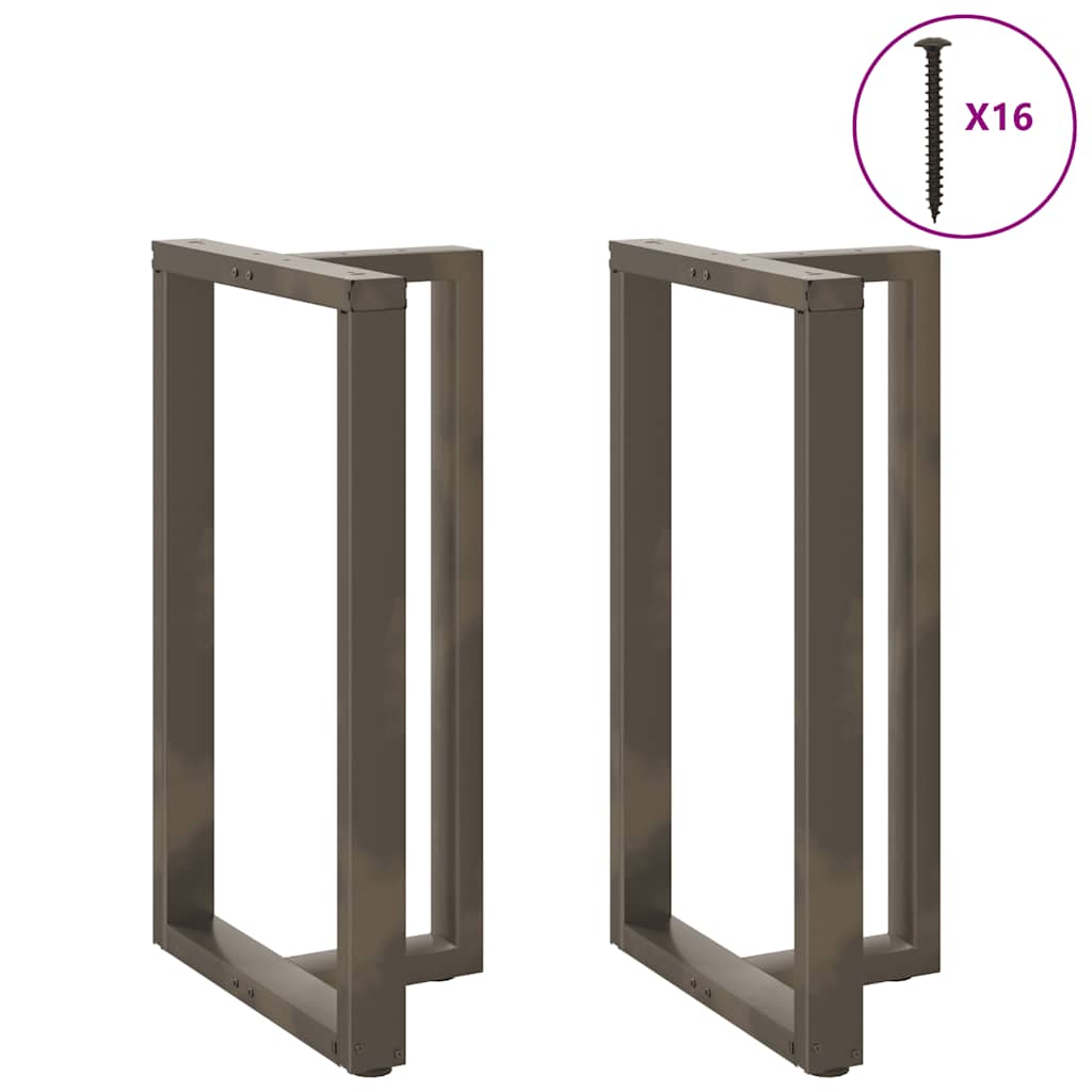Bar Table Legs, T-shaped, 2 pcs., black, 60x35x(100-101) cm, steel