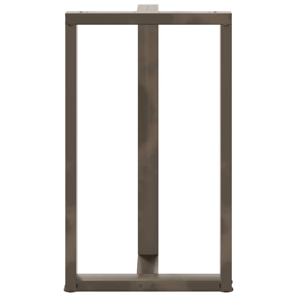 Bar Table Legs, T-shaped, 2 pcs., black, 60x35x(100-101) cm, steel