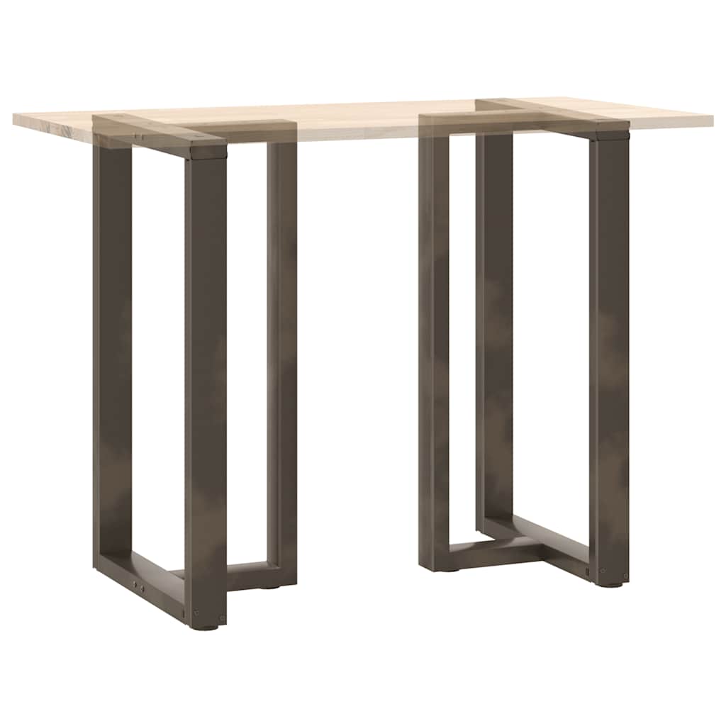 Bar Table Legs, T-shaped, 2 pcs., black, 60x35x(100-101) cm, steel