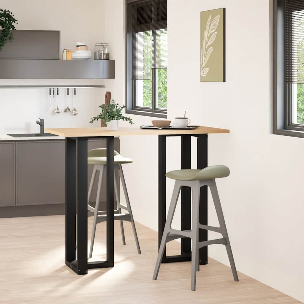 Bar Table Legs, T-shaped, 2 pcs, black, 40x35x(110-111) cm, steel