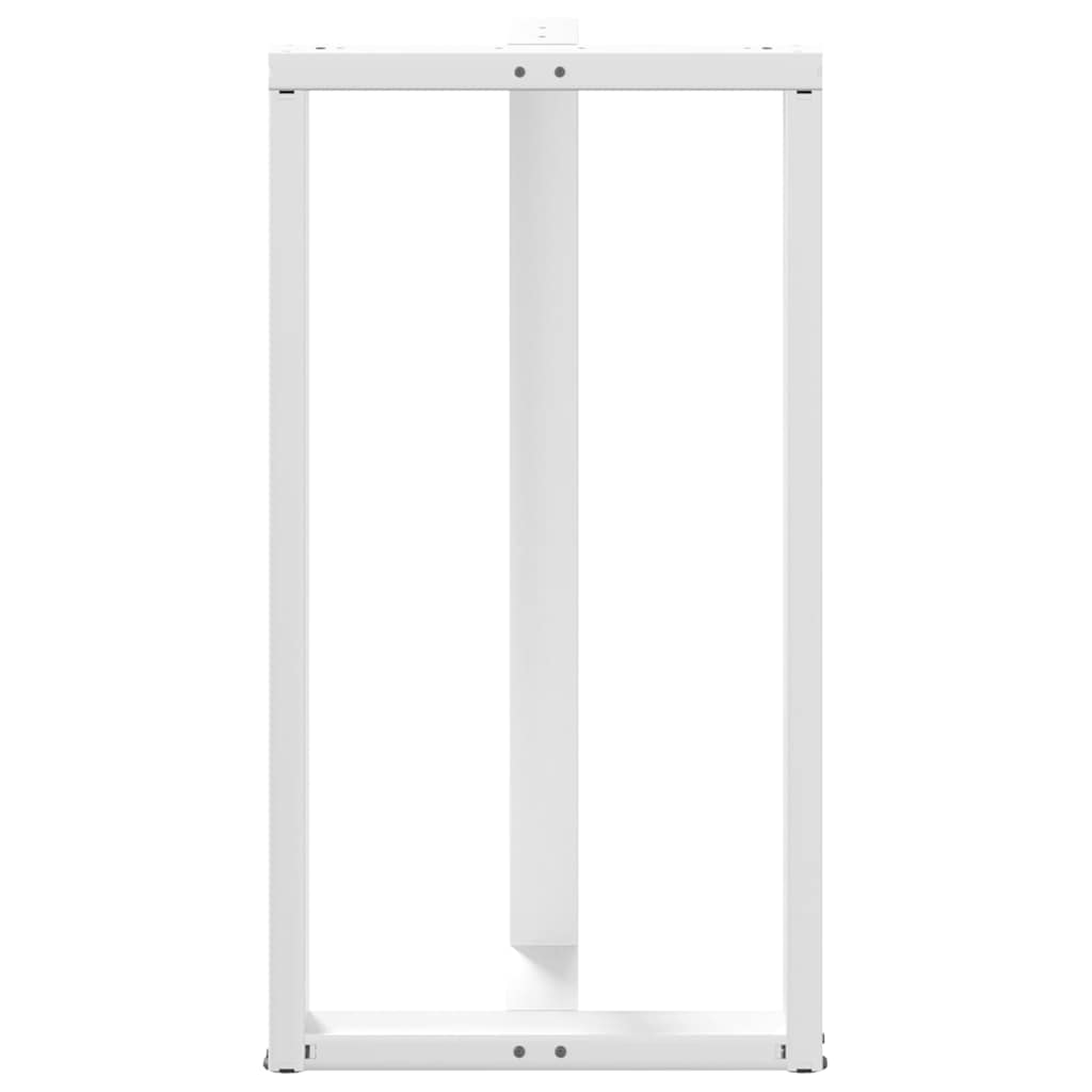 Bar table legs, T-shaped, 2 pcs., white, 60x35x(110-111) cm, steel