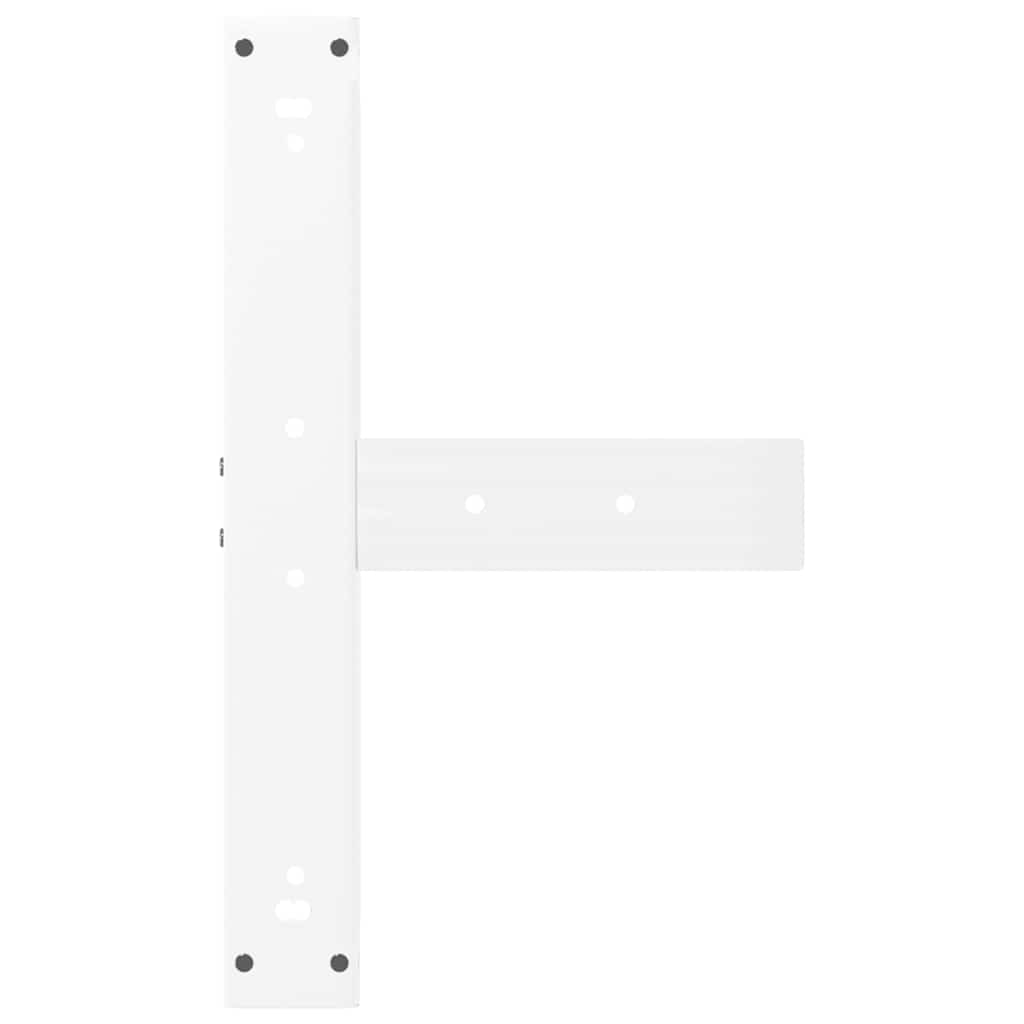 Bar table legs, T-shaped, 2 pcs., white, 60x35x(110-111) cm, steel