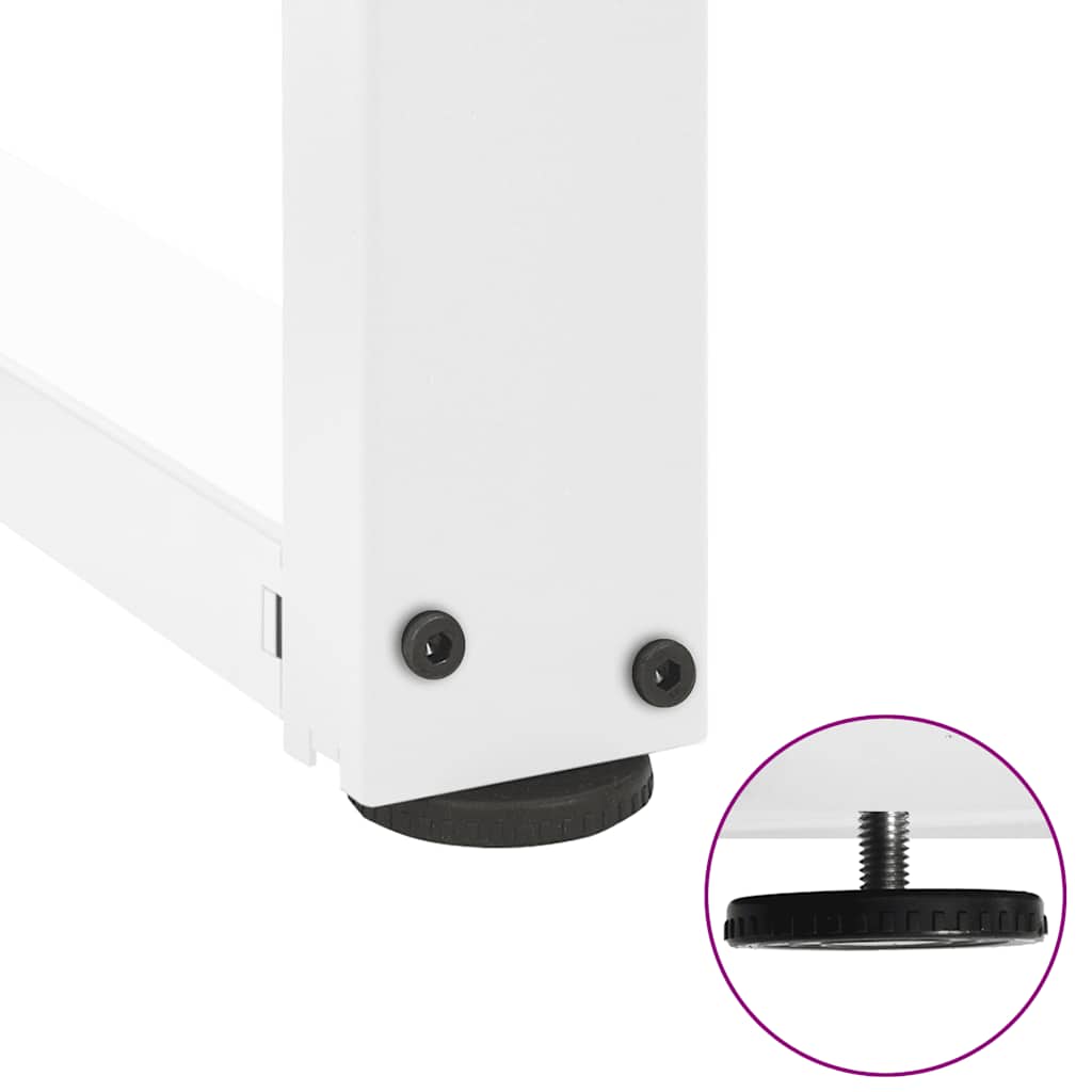Bar table legs, T-shaped, 2 pcs., white, 60x35x(110-111) cm, steel