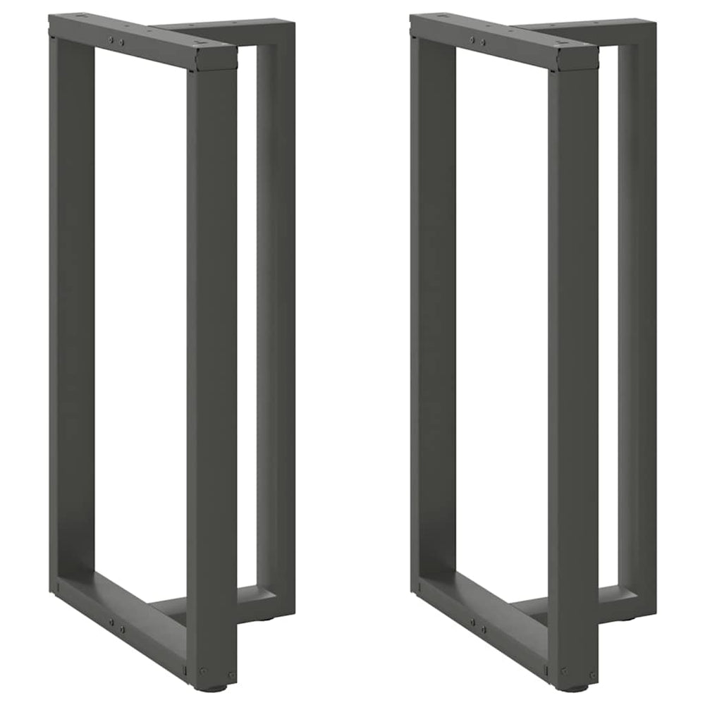 Bar Table Legs, T-shaped, 2 pcs, Anthracite, 60x35x(110-111) cm, Steel