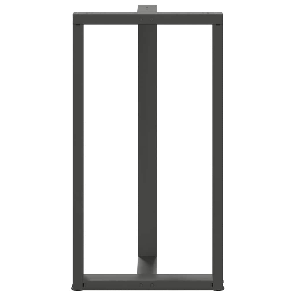 Baro stalo kojos, T formos, 2 vnt., antracito spalvos, 60x35x(110-111) cm, plienas