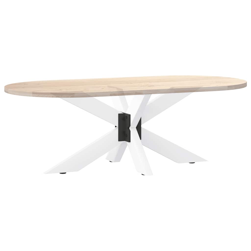 Kavos staliuko koja, voro formos, balta, 98x58x(42-43) cm, plienas